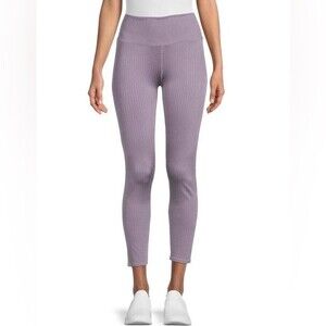 NWT ** Good American Wide Ribbed Shine Dusty Violet Purple Legging Size 5/6